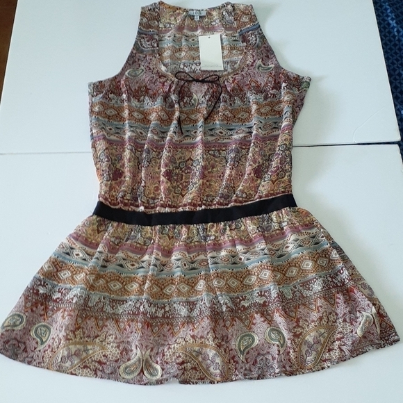 TOBI Paisley Sleeveless Dress with Elastic Waist Size S - Picture 6 of 11